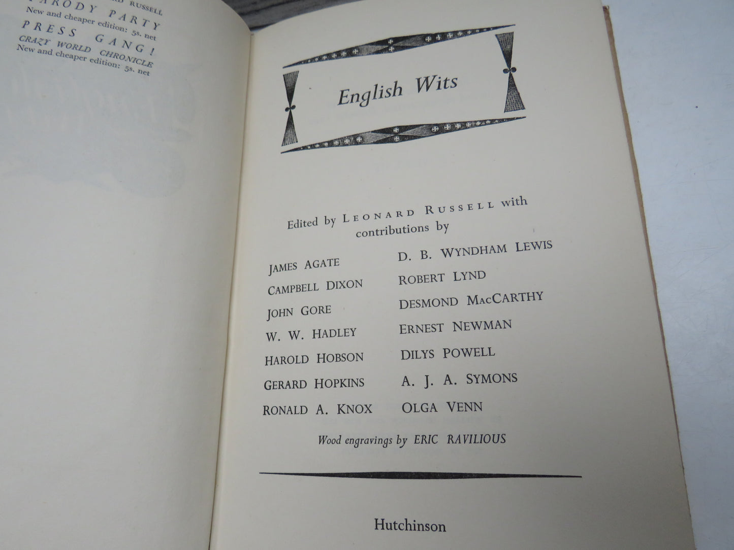 English Wits, edited by Leonard Russell, 1940