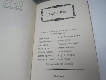 English Wits, edited by Leonard Russell, 1940 book image 3