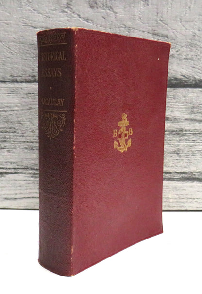 Historical Essays By Lord Macaulay book front cover