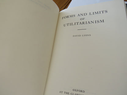Forms and Limits of Utilitarianism By David Lyons 1965 book image 3