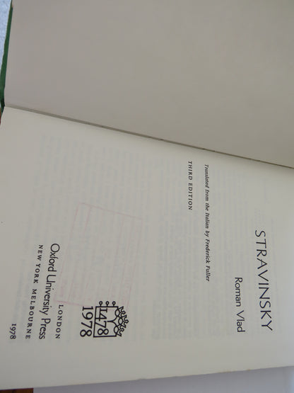 Stravinsky By Roman Vlad Translated From Italian By Frederick Fuller 3d Edition 1978 book image 4