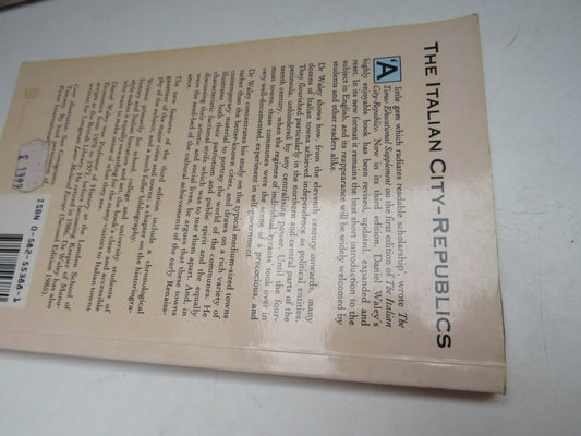 The Italian City-Republics 3rd Edition By Daniel Waley 1988