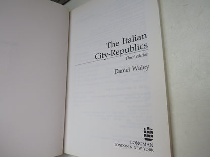 The Italian City-Republics 3rd Edition By Daniel Waley 1988 (Modern History Book) book image 3