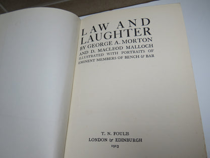 Law and Laughter By George A.Morton and D. Macleod Malloch 1913 book image 4