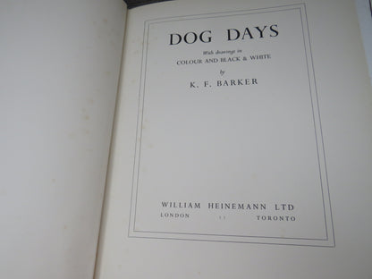 Dog Days With Drawings In Colour and Black and White By K.F. Barker 1938 (Vintage Art Book) book image 3