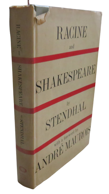 Racine and Shakespeare By Stendhal Translated By Guy Daniels 1962 book front cover