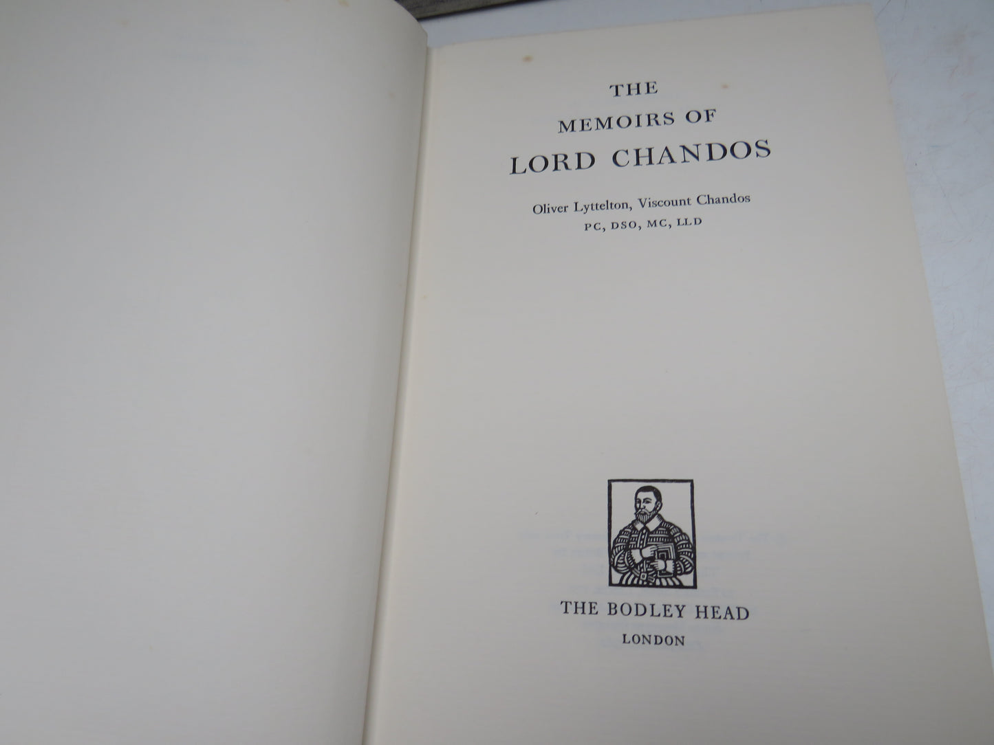 The Memoirs of Lord Chandos by Oliver Lyttelton, Viscont Chandos, 1962