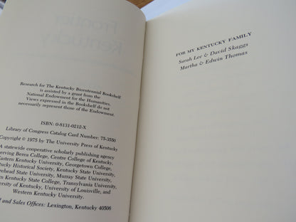 Frontier Kentucky By Otis K. Rice 1975 book image 4