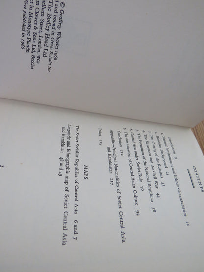 The Peoples of Soviet Central Asia A Background Book By Geoffrey Wheeler 1966 book image 4