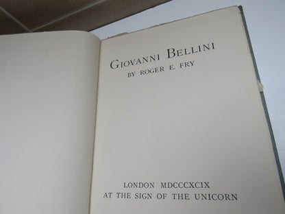 Giovanni Bellini By Roger E. Fry 1899 book image 5