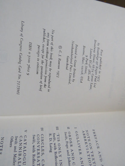 Gulliver and The Gentle Reader Studies In Swift and Our Time By C. J. Rawson 1973 book image 5