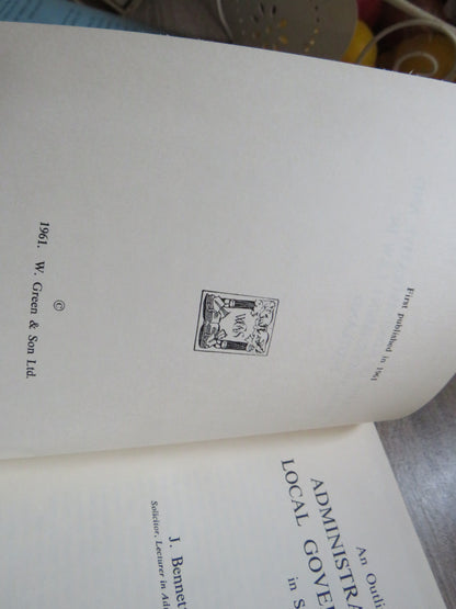 An Outline of Administrative and Local Government Law In Scotland By J. Bennett Miller 1961 book image 3