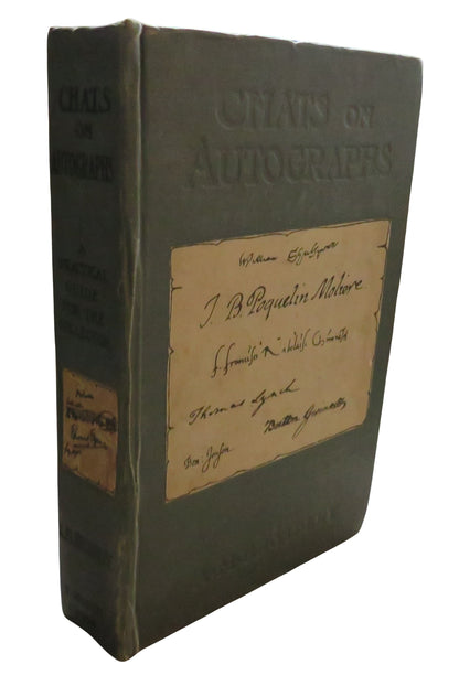 Chats On Autographs By A.M. Broadley 1910 book front cover