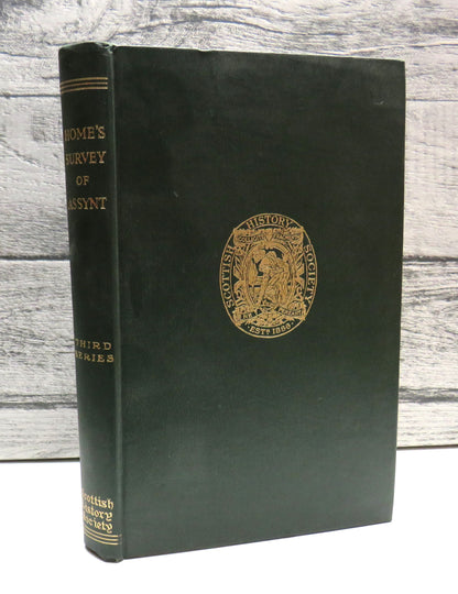 John Home's Survey of Assynt Edited By R. J. Adam 1960 book front cover
