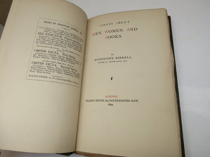 Essays About Men, Woman, and Books By Augustine Birrell 1894 book image 4