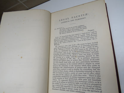 Legal Facetiae Satirical and Humorous By John Willock 1887 book image 4