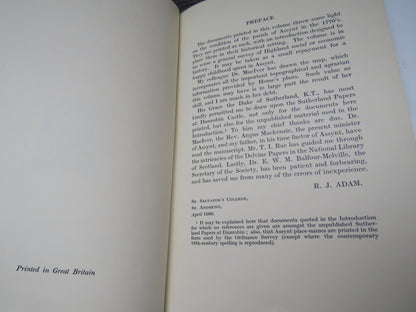 John Home's Survey of Assynt Edited By R. J. Adam 1960 book image 5