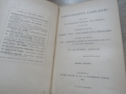 Friendship's Garland: Being The Conversations, Letters, and Opinions of the Late Arminius , Baron Vo book image 3