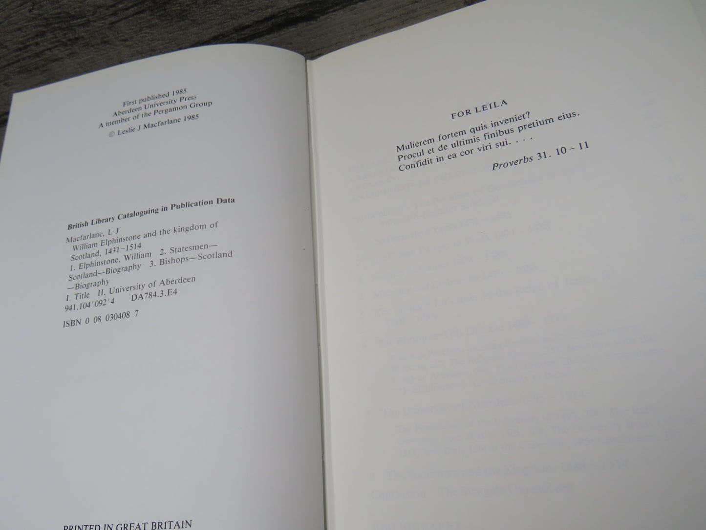 William Elphinstone and The Kingdom of Scotland 1431-1514 The Struggle For Order By Leslie J Macfarlane