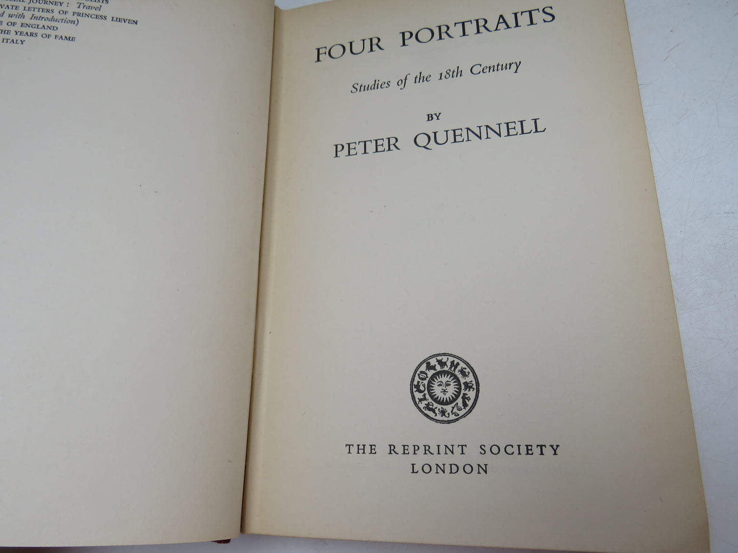 Four Portraits Studies of the 18th Century By Peter Quennell 1947 (Vintage Art History Book) book 4