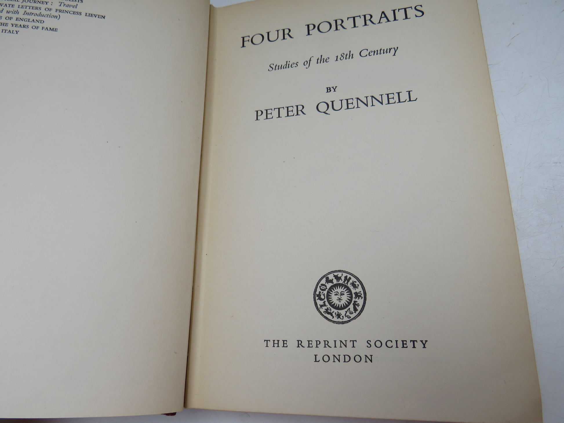 Four Portraits Studies of the 18th Century By Peter Quennell 1947 (Vintage Art History Book) book 4