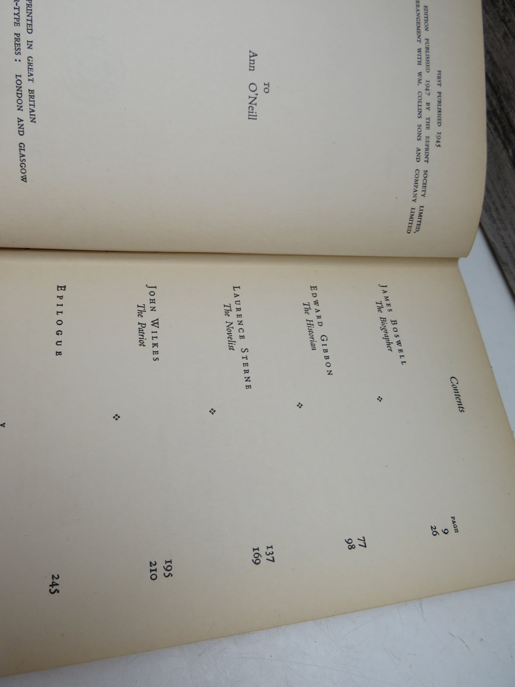 Four Portraits Studies of the 18th Century By Peter Quennell 1947 (Vintage Art History Book) book 5