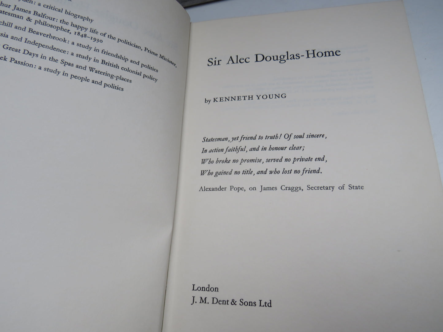 Sir Alec Douglas-Home By Kenneth Young 1970
