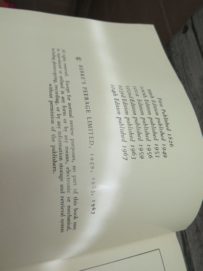 Burke's Genealogical and Heraldic History of the Peerage Baronetage and Knightage 1967 book image 6