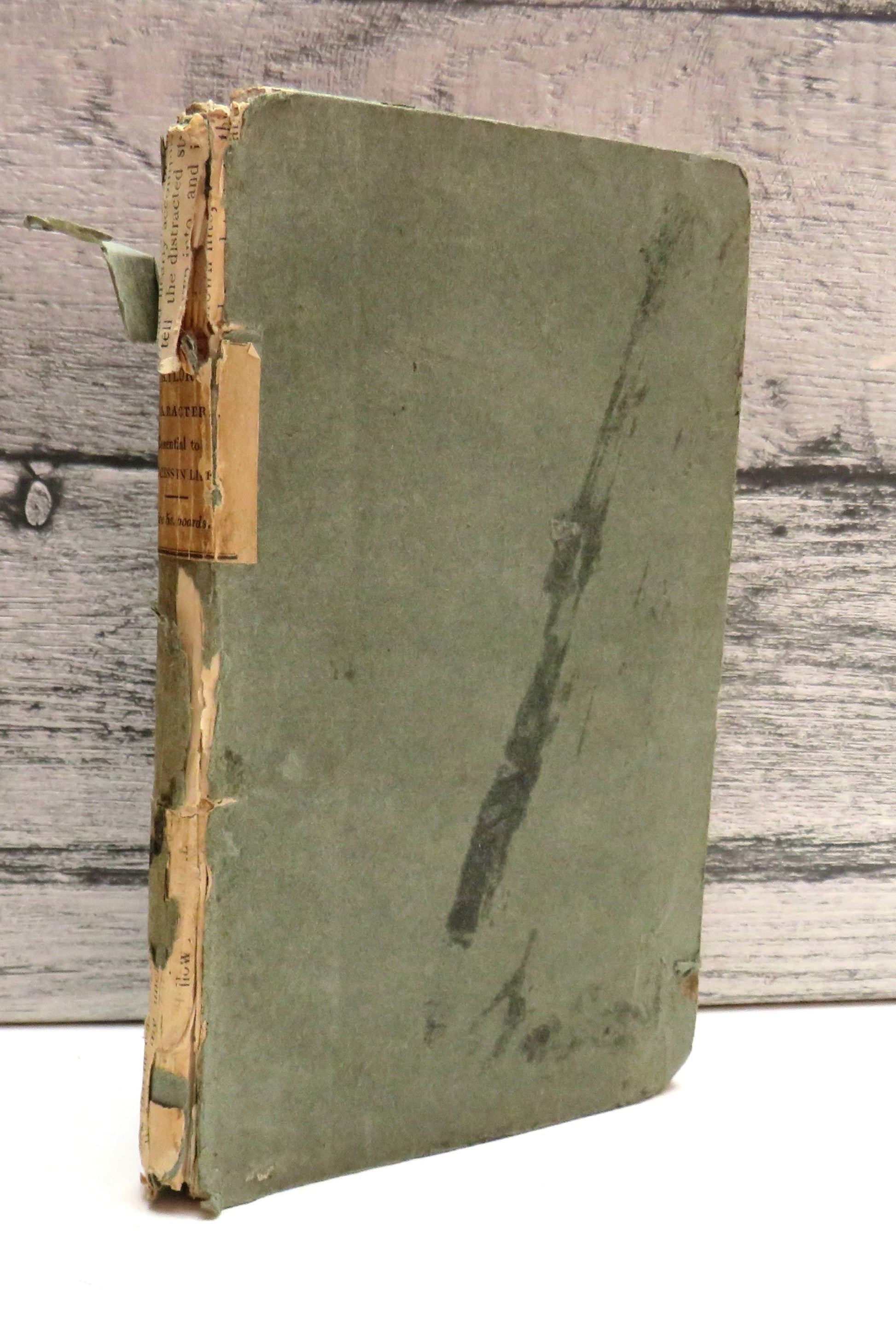 Character Essential To Success In Life: Addressed To Those Who Are Approaching Manhood By Isaac Taylor 1820 (Antique Self-Help Book) book cover