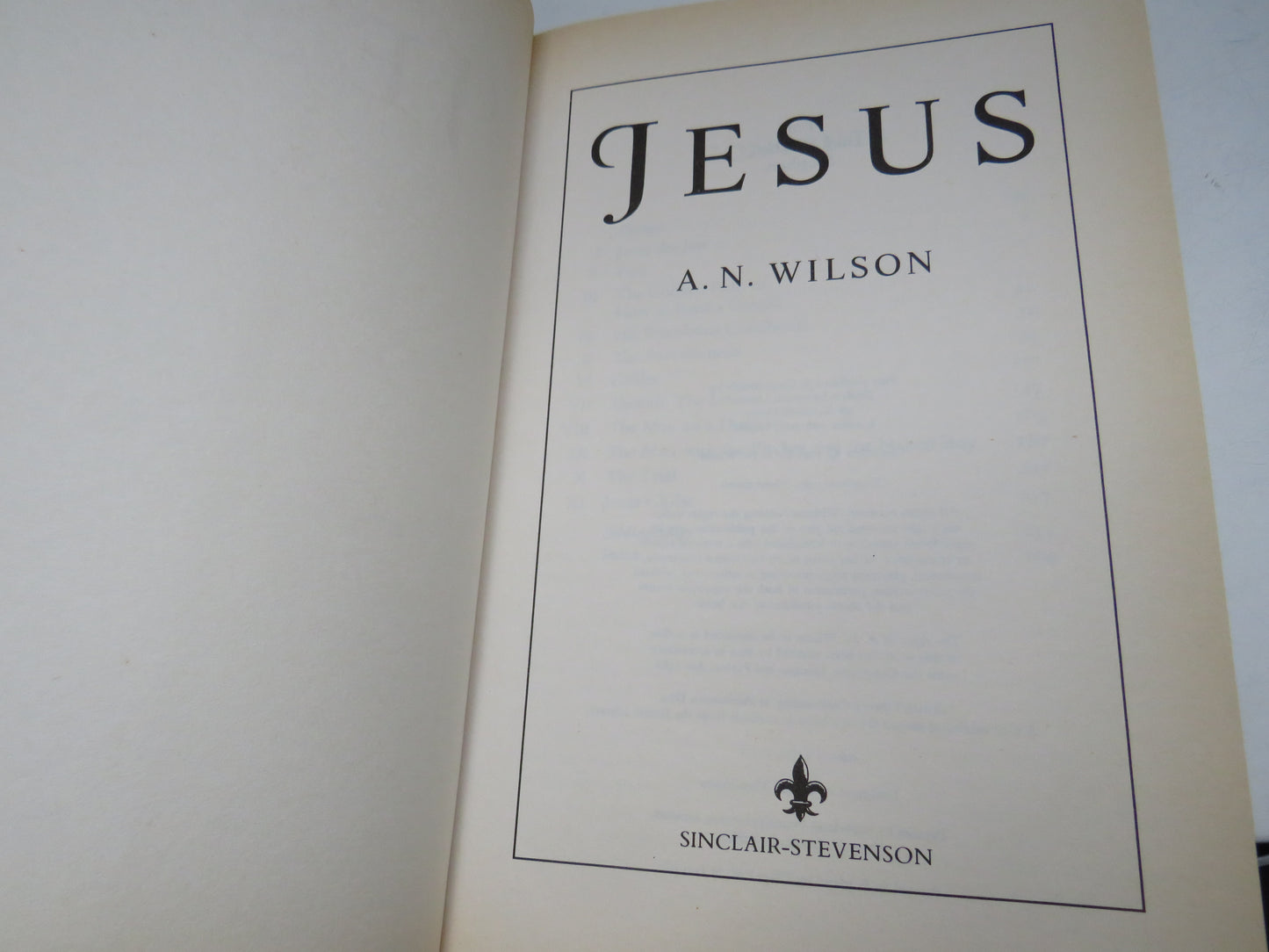 Jesus By A. N. Wilson 1992
