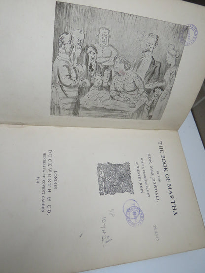 The Book of Martha By The Hon. Mrs Dowdall With A Frontispiece By Augustus John 1913 book image 4