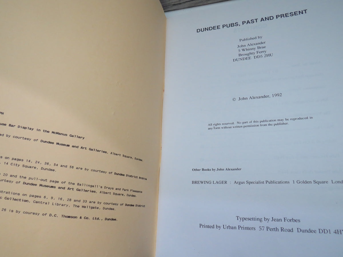 Dundee Pubs, Past & Present 1992 book image 3