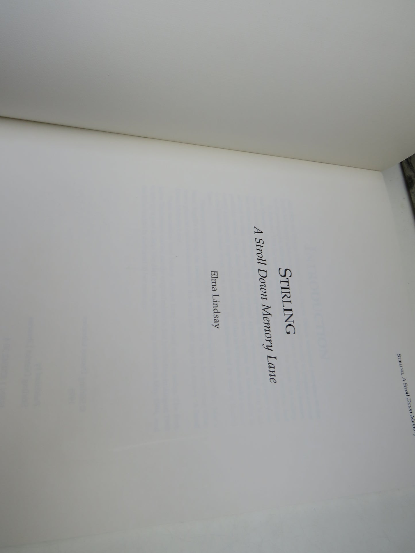 Stirling A Stroll Down Memory Lane By Elma Lindsay 1995