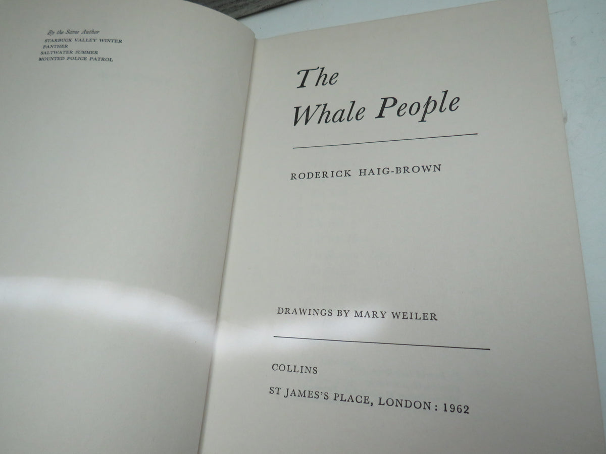 The Whale People By Roderick Haig-Brown 1962 book image 4
