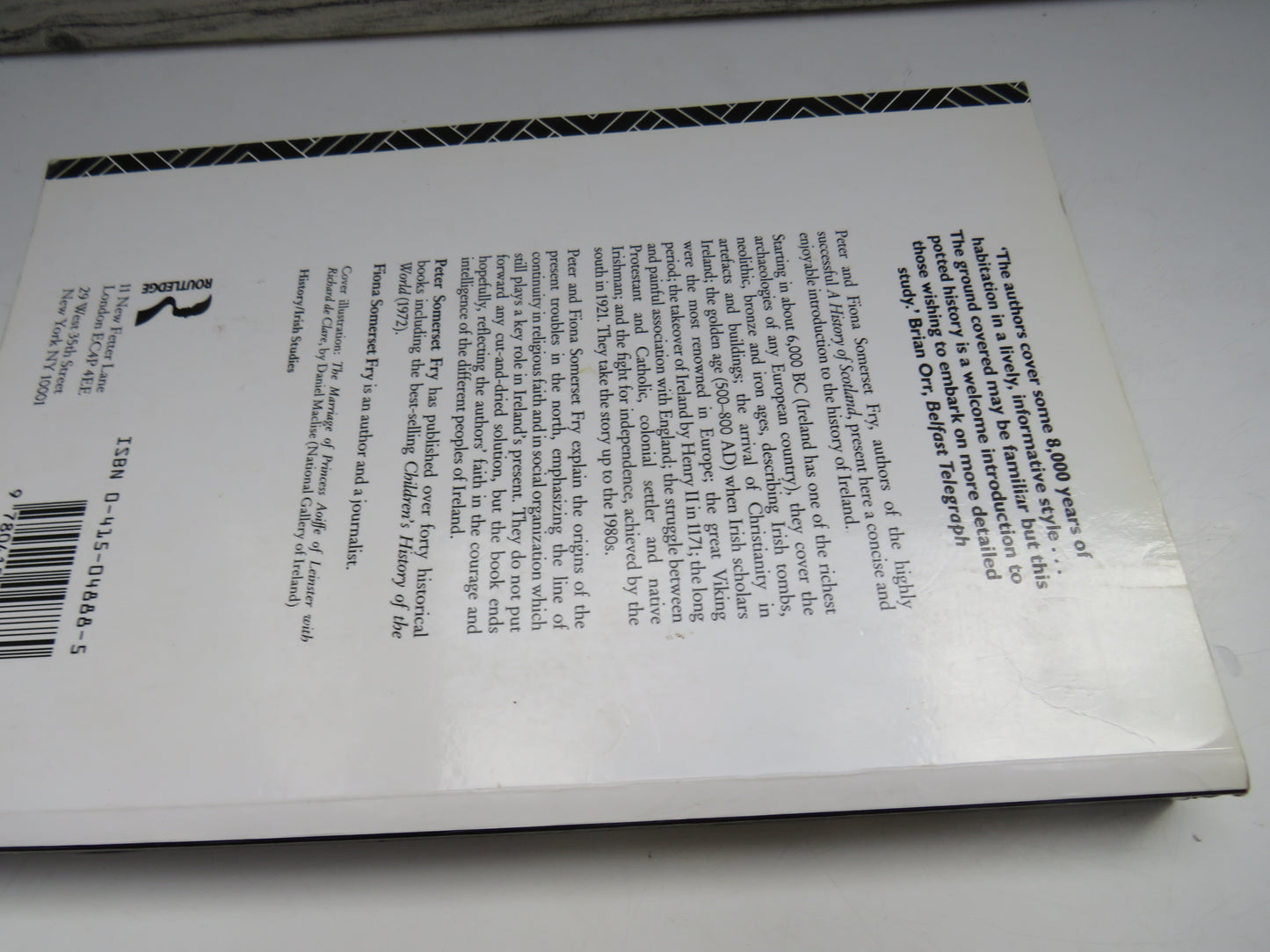 A History of Ireland By Peter and Fiona Somerset Fry 1991