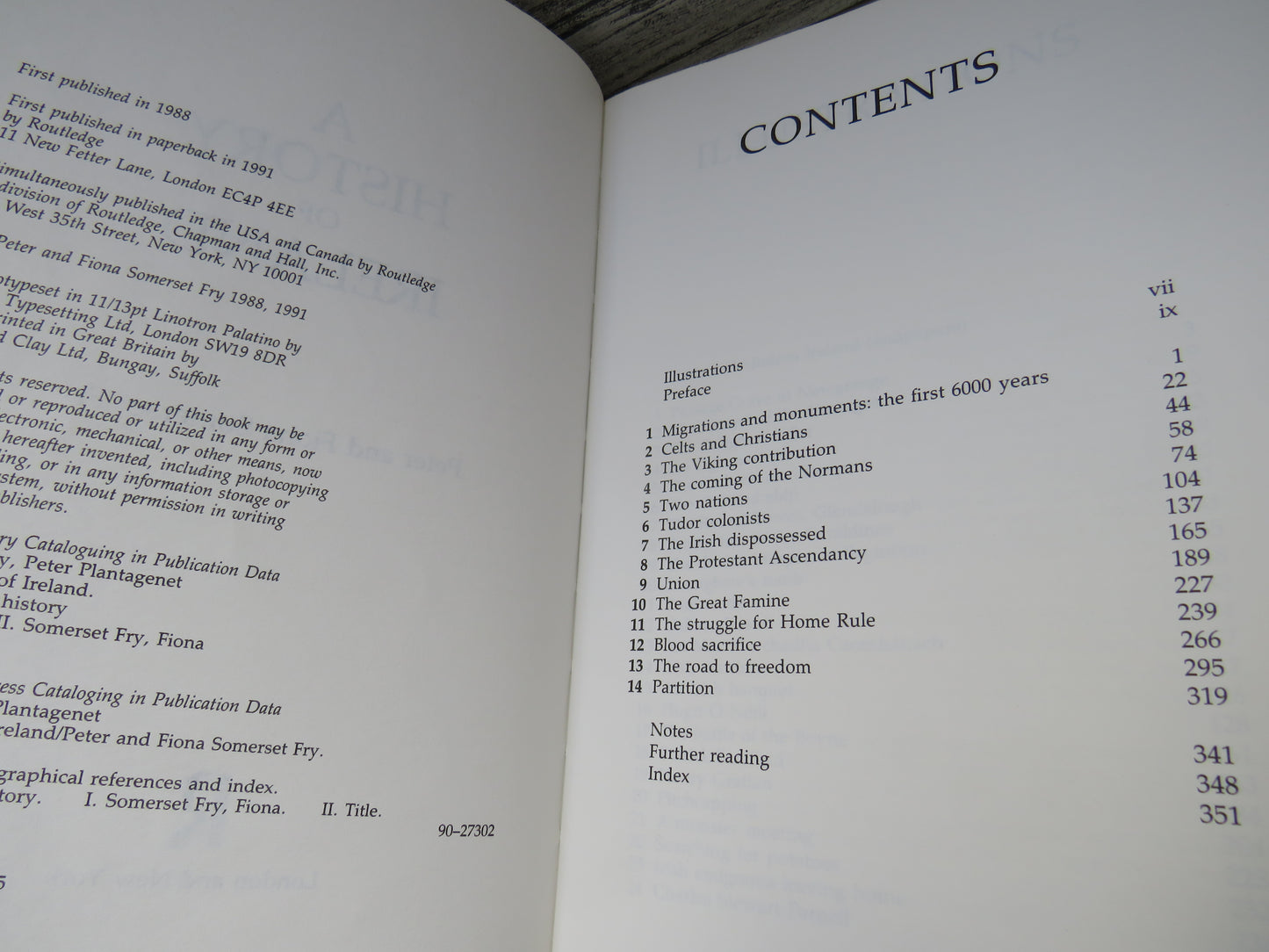 A History of Ireland By Peter and Fiona Somerset Fry 1991
