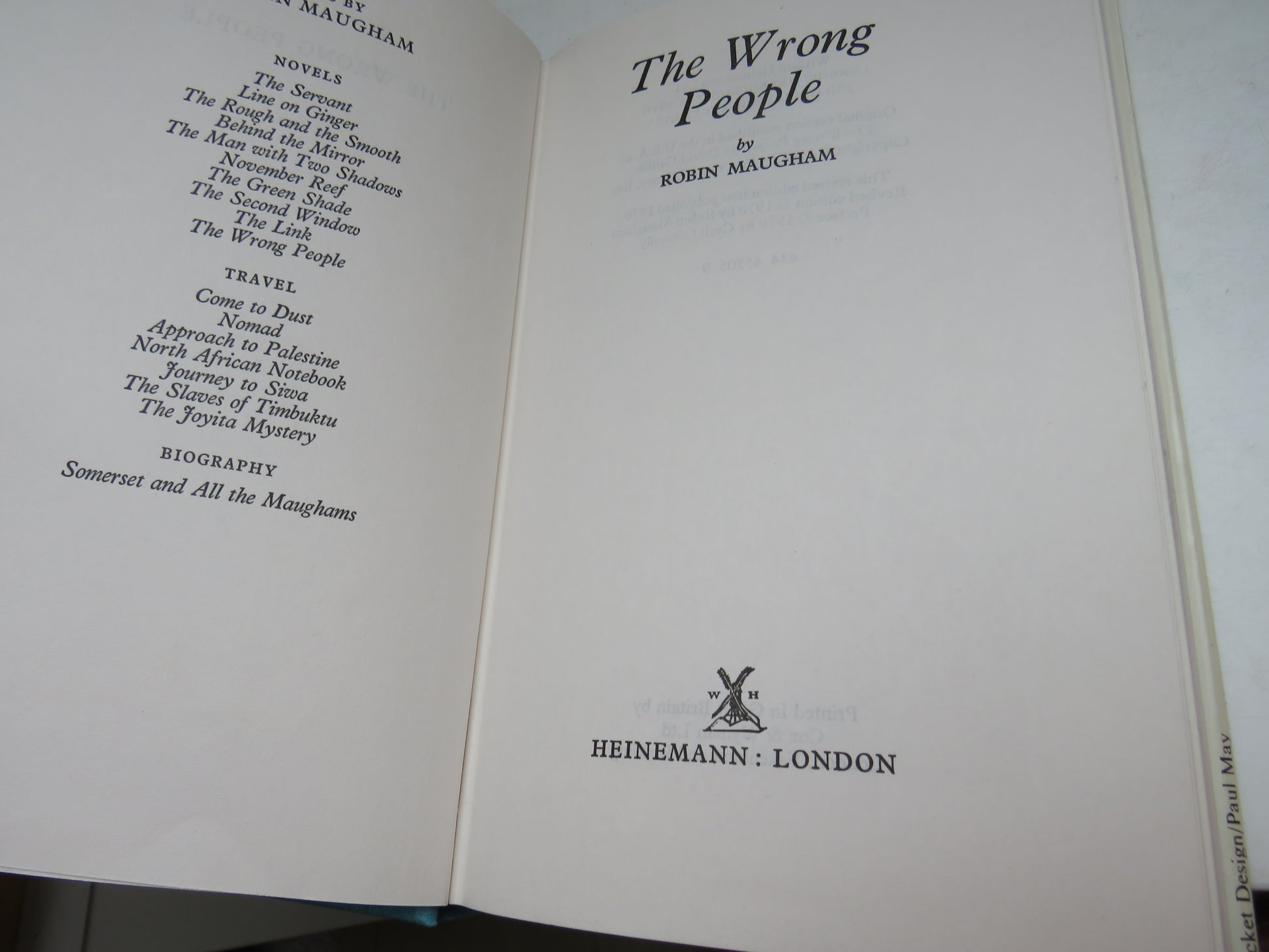 The Wrong People By Robin Maugham 1970 (Vintage Thriller Book) book 3
