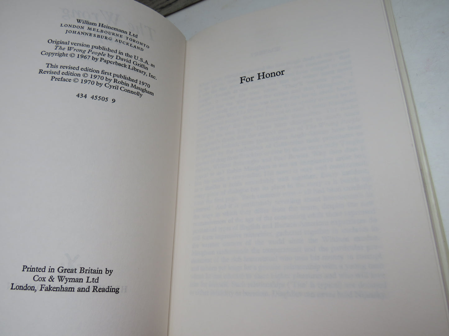 The Wrong People By Robin Maugham 1970 (Vintage Thriller Book) book 4