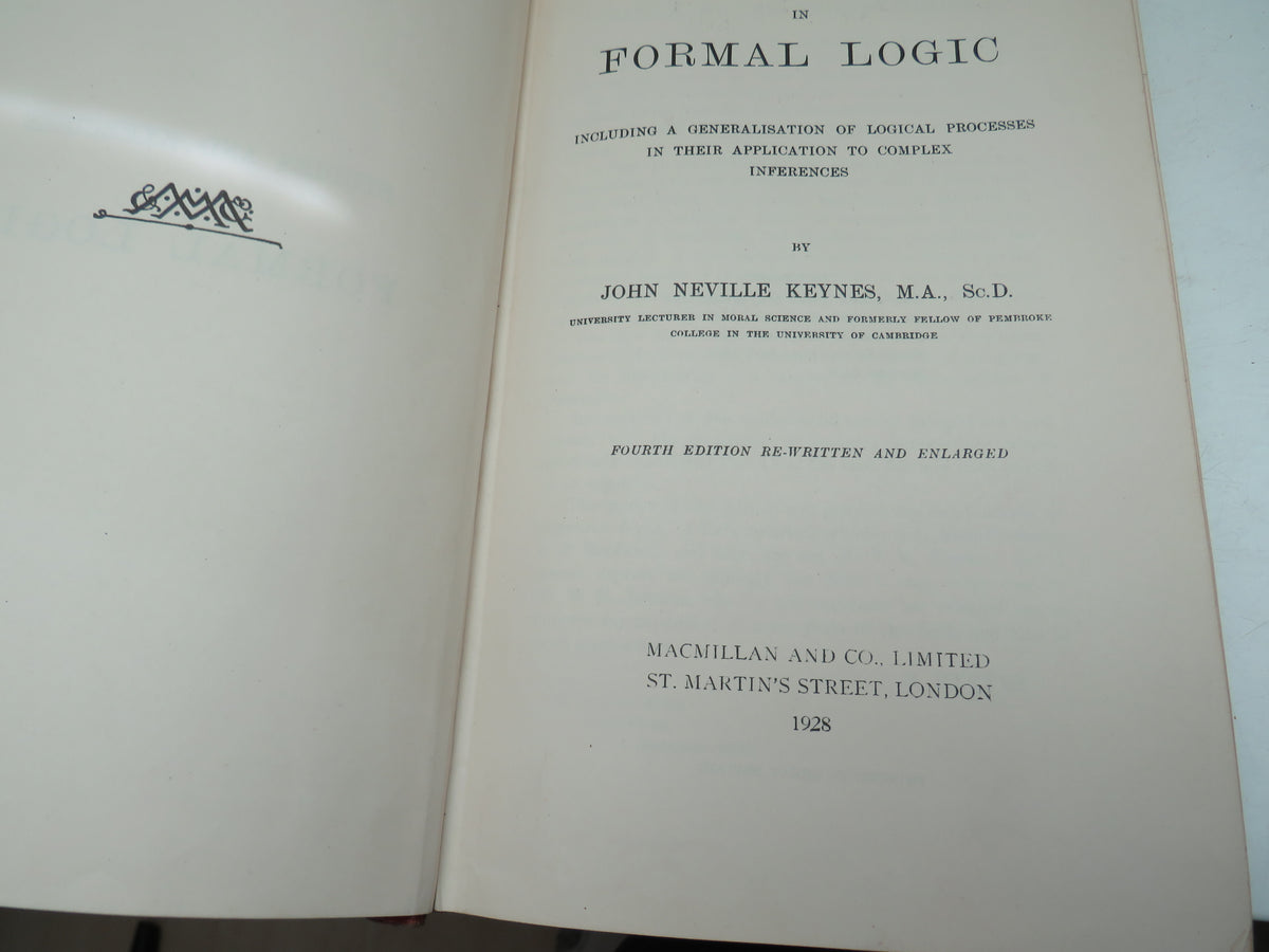 Studies and Exercises In Formal Logic By John Neville Keynes 1928 book image 4