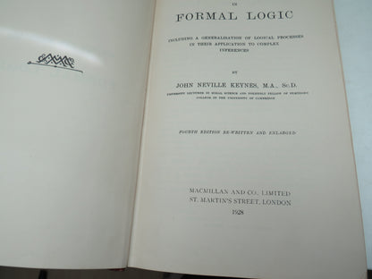 Studies and Exercises In Formal Logic By John Neville Keynes 1928 book image 4