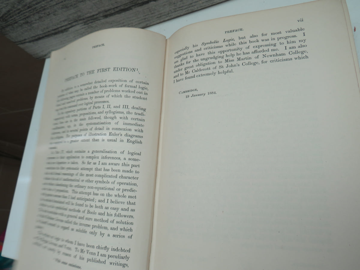 Studies and Exercises In Formal Logic By John Neville Keynes 1928 book image 5