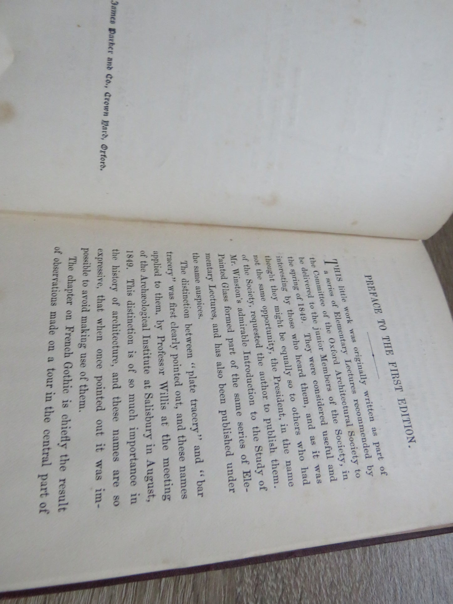 An Introduction To The Study of Gothic Architecture By The Late John Henry Parker 1898