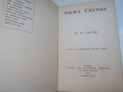 Short Cruises By W.W. Jacobs 1907 1st Edition book image 5