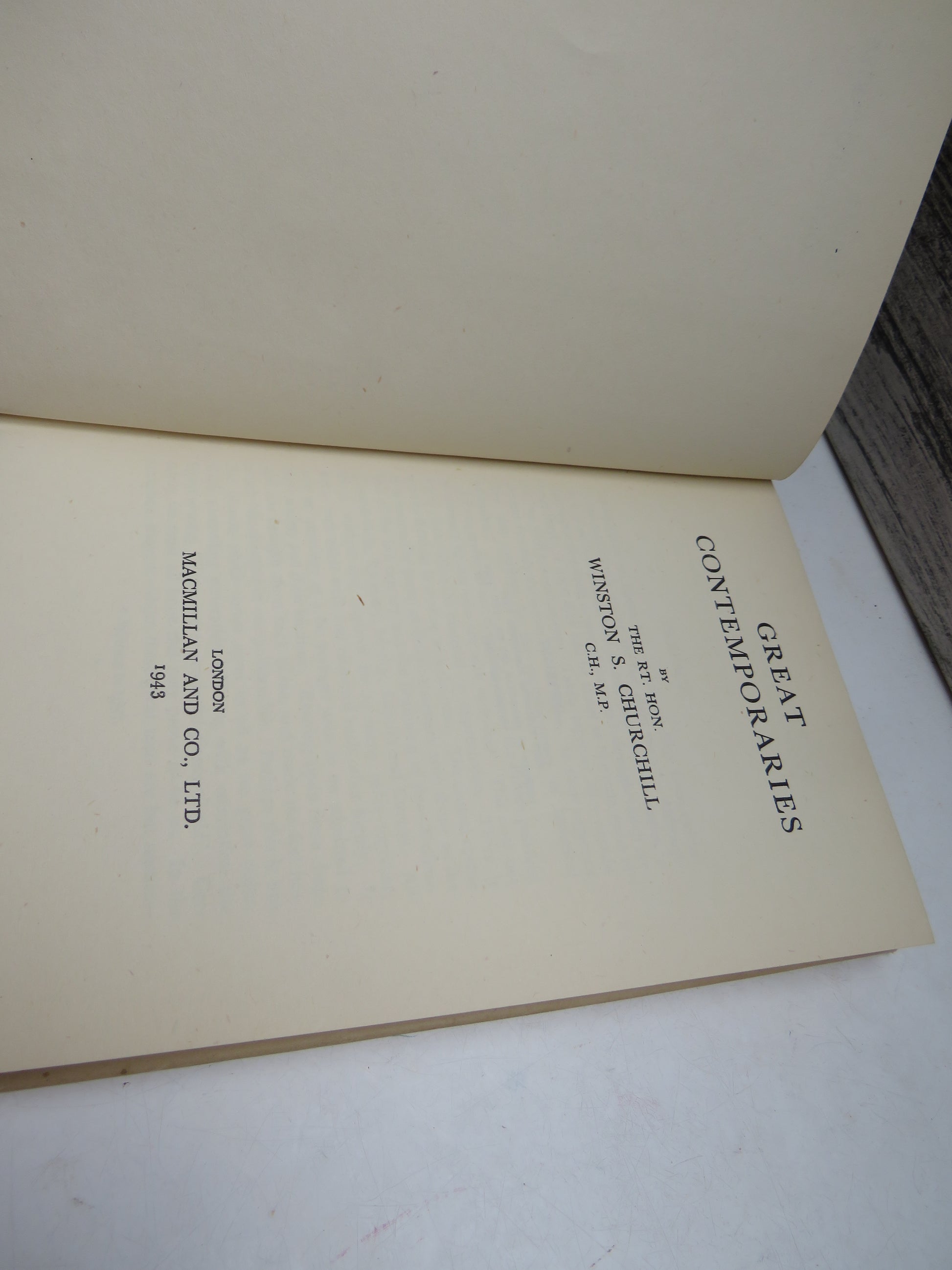 Great Contemporaries By The Rt Hon. Winston S. Churchill 1943 (Vintage Biography Collection) book 4