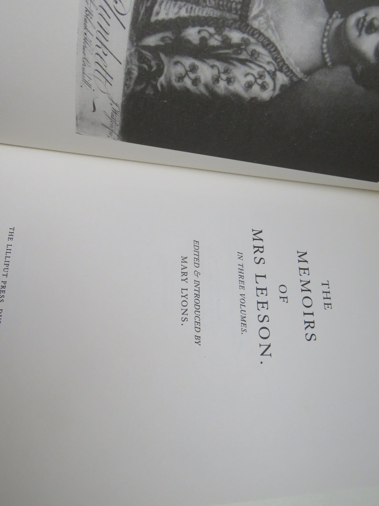 The Memoirs of Mrs Leeson In Three Volumes 1995