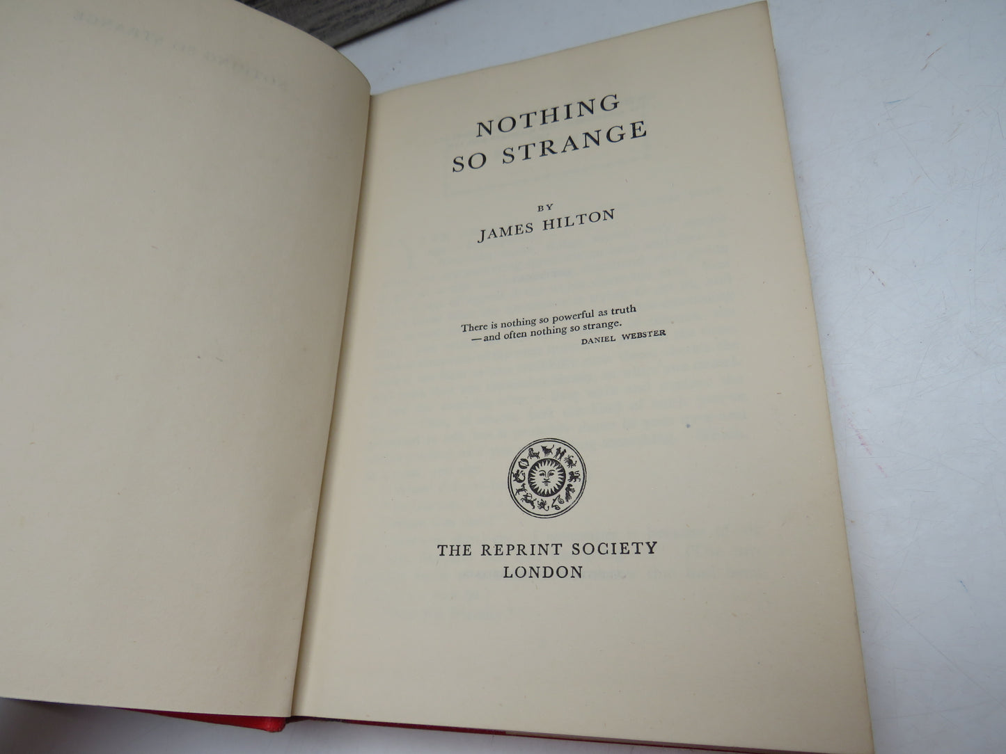 Nothing So Strange By James Hilton 1949