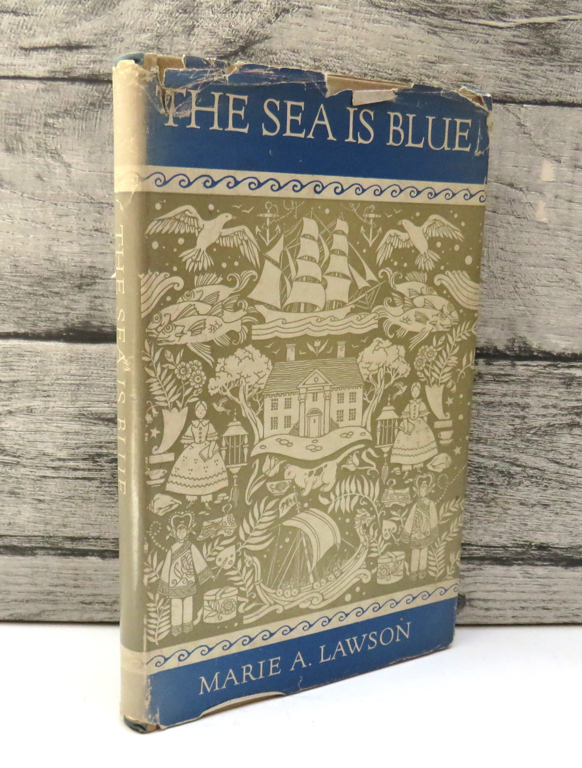 The Sea Is Blue Written and Illustrated By Marie A. Lawson 1946 book front cover