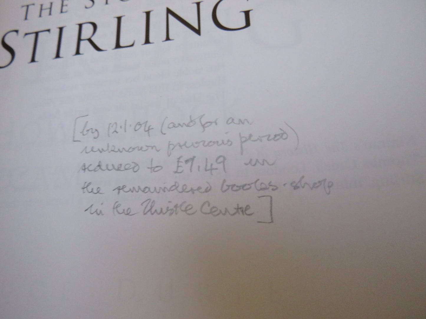 The Story of Stirling How A Rock Became A City By Bruce Durie 2003