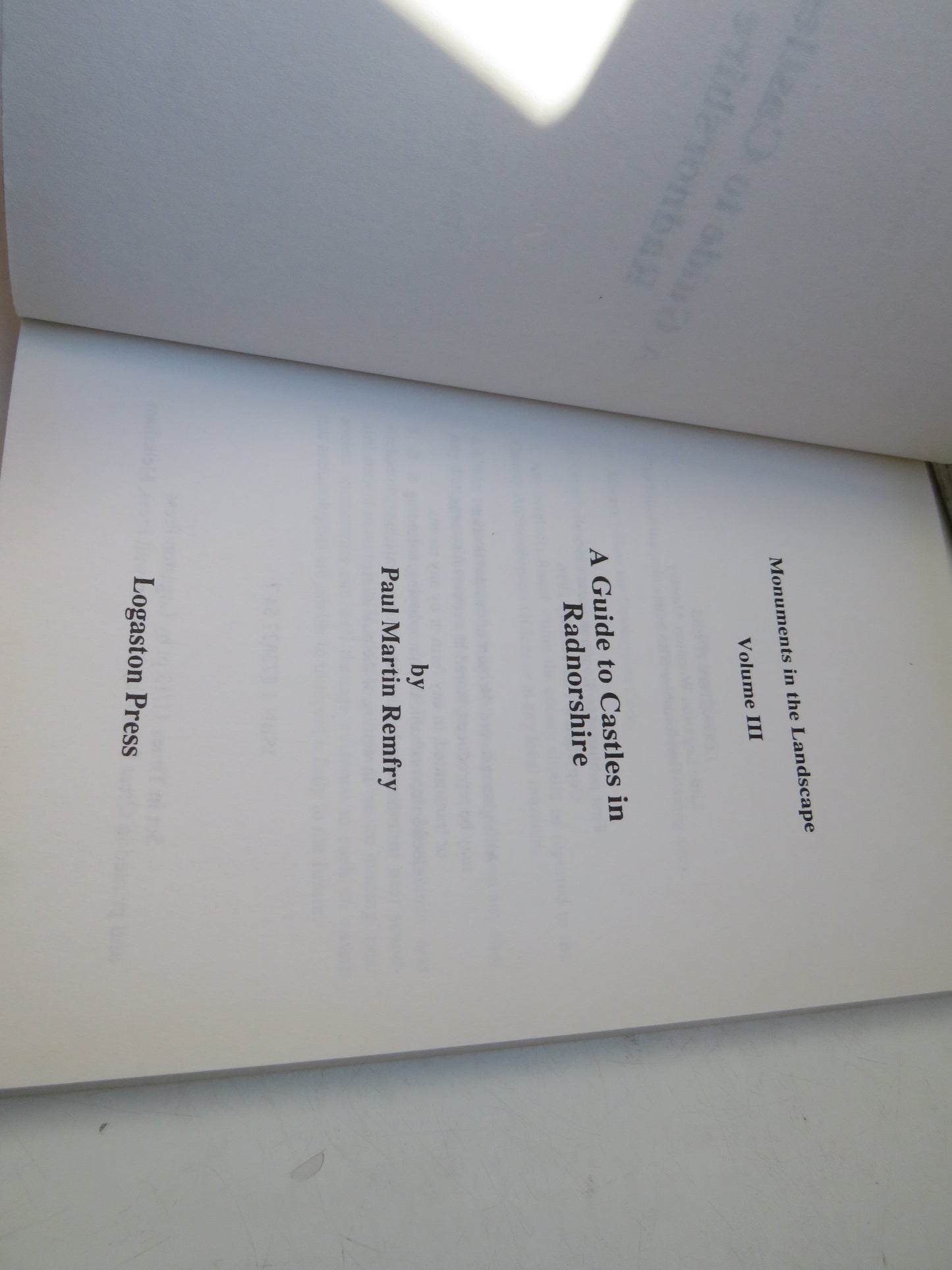 A Guide To Castles In Radnorshire By Paul Martin Remfry 1996 Monuments In The Landscape Volume III