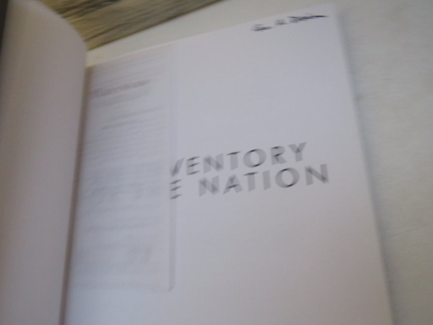 An Inventory For The Nation